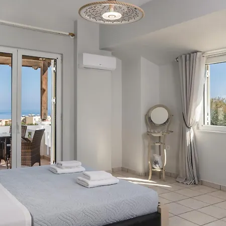 Casa De Philippe With Unique Seaview 2' From Beach Agia  Buitenkant foto
